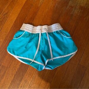 OP Women's/Kids Turquoise and White Athletic Shorts